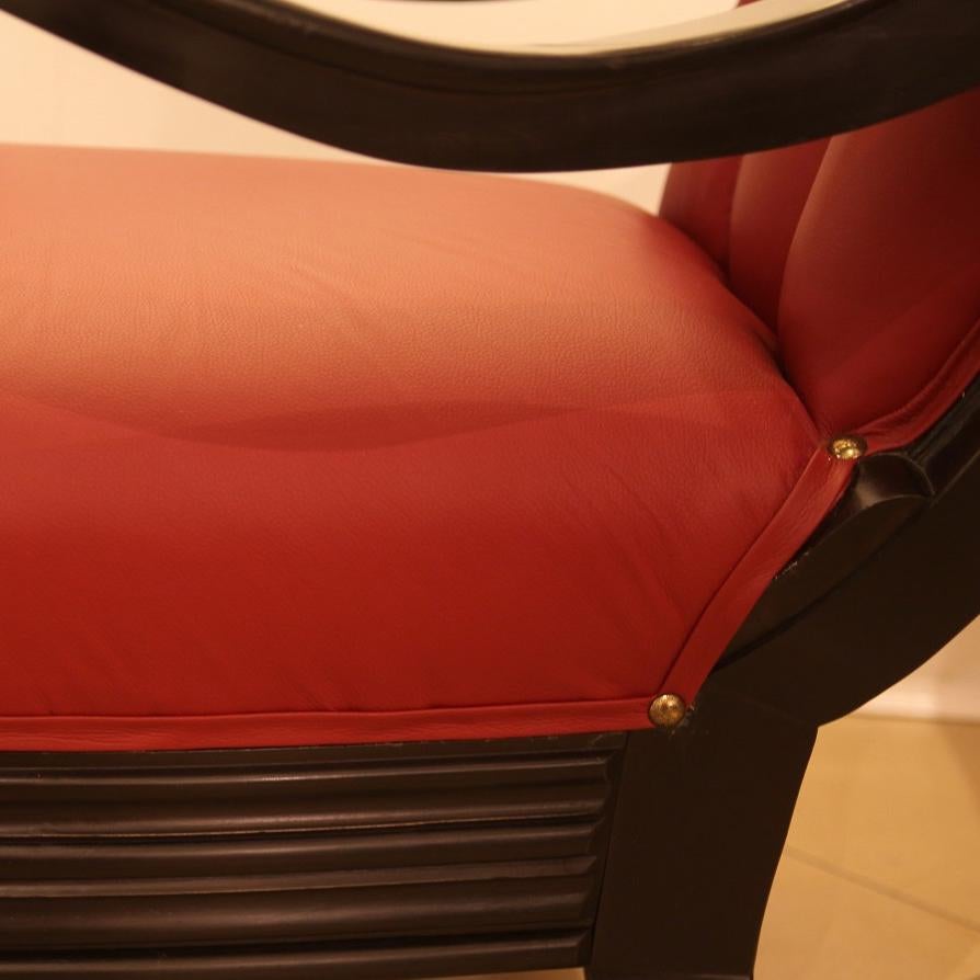 Ein Paar österreichische Art-Déco-Sessel aus rotem Leder, Otto Prutscher zugeschrieben im Angebot 4