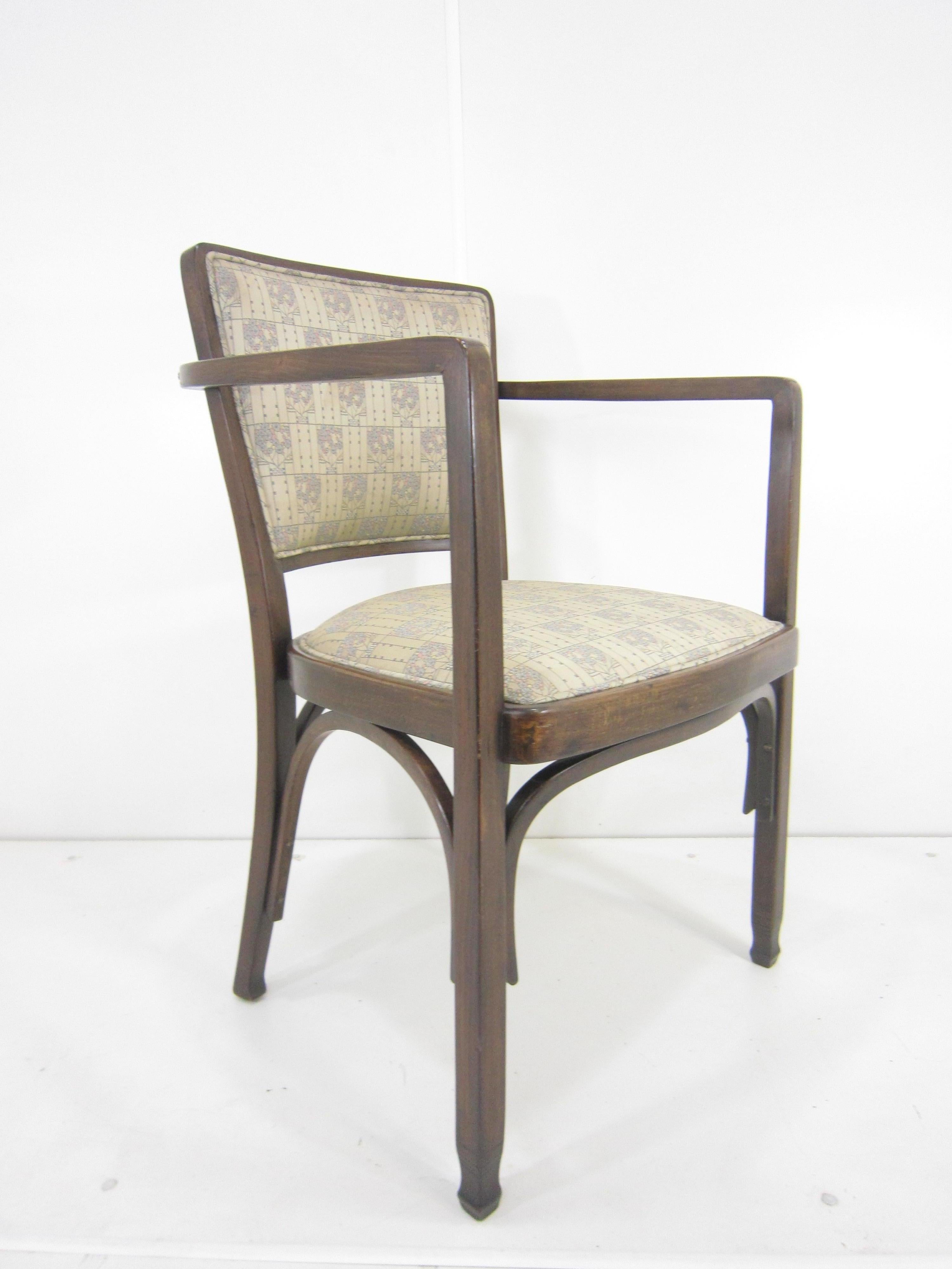 Pair of Austrian Secessionist Side Armchairs by Koloman Moser for J & J Kohn For Sale 9