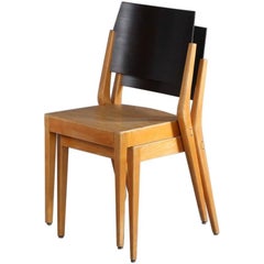 Pair of Austrian Stacking Chairs by Karl Schwanzer, 1950s