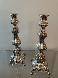Pair of Austrian Sterling Candlesticks
