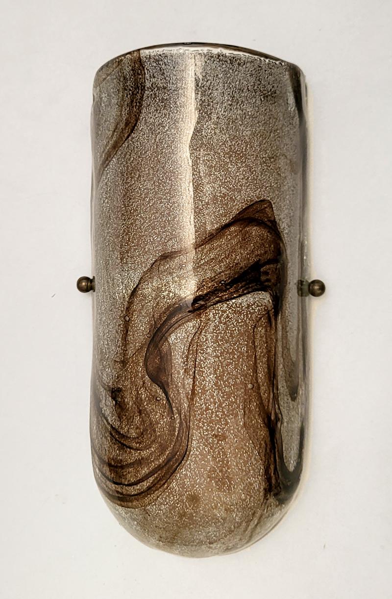 Pair of Austrian Vintage Sculptural Murano Glass Wall Light Sconce 60s In Good Condition In Berlin, DE