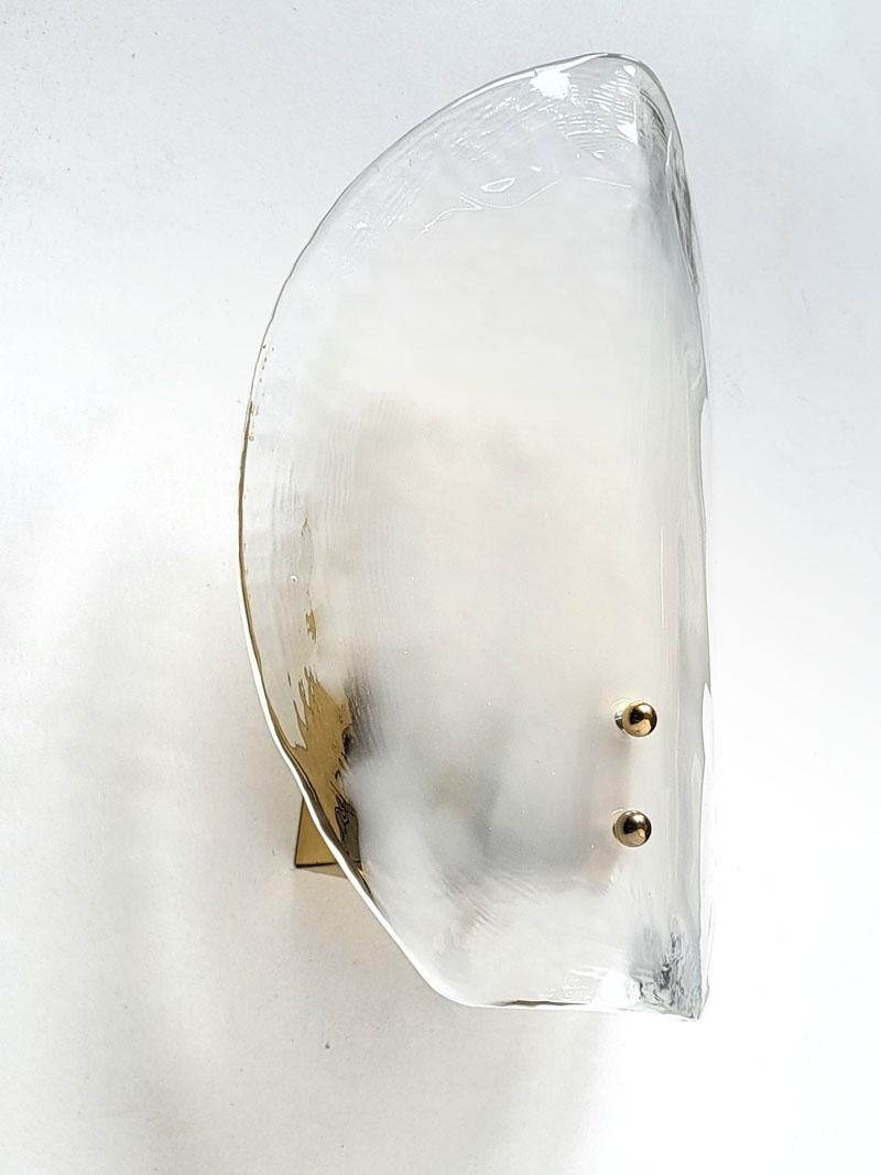 Pair of Austrian Vintage Sculptural Murano Glass Wall Light Sconce by Kalmar 60s In Good Condition In Berlin, DE