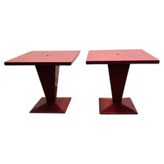 Pair of Authentic 1950s Tolix ‘KUB’ Bistro Tables – Iconic French Design