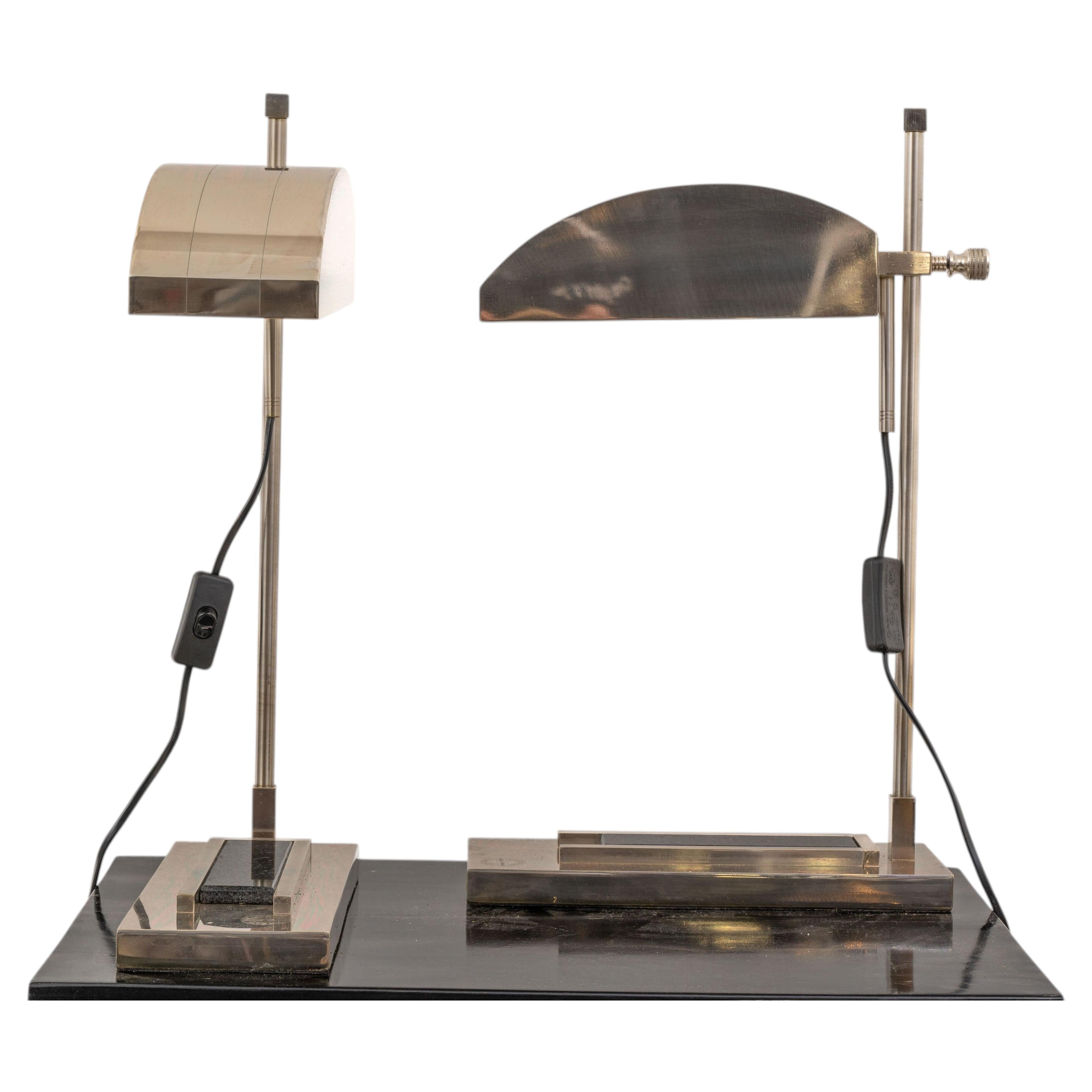 Pair of Authentic Bauhaus desk lamp Designed by Marcel Breuer. For Sale