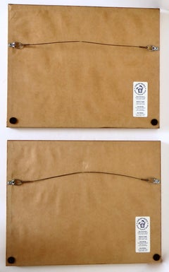 Ein Paar authentische kalifornische Fruit Crate-Etiketten mit Apfelmotiven. CIRCA 1940er Jahre