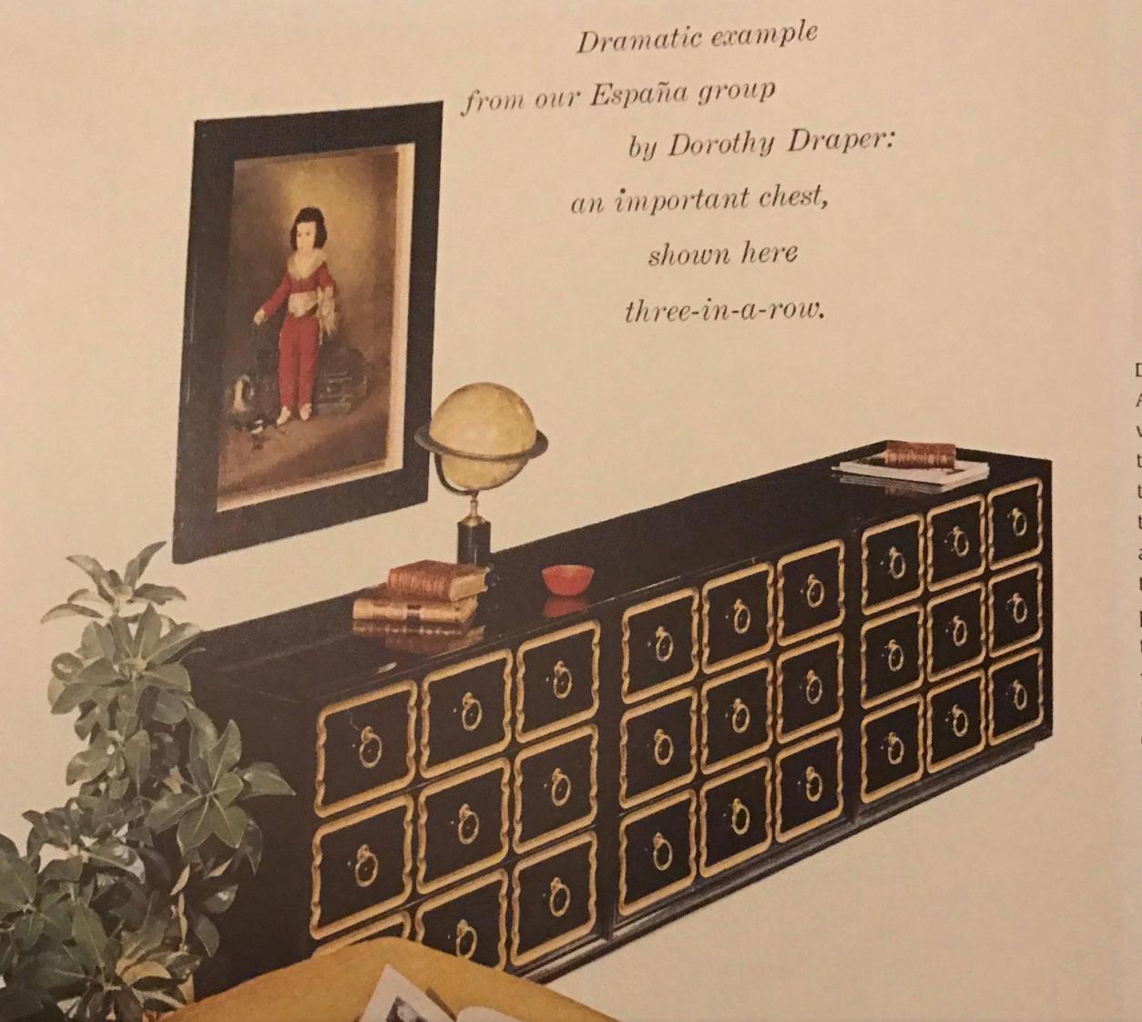 Paire de coffres authentiques Dorothy Draper Espana en haricot noir traditionnel en vente 6