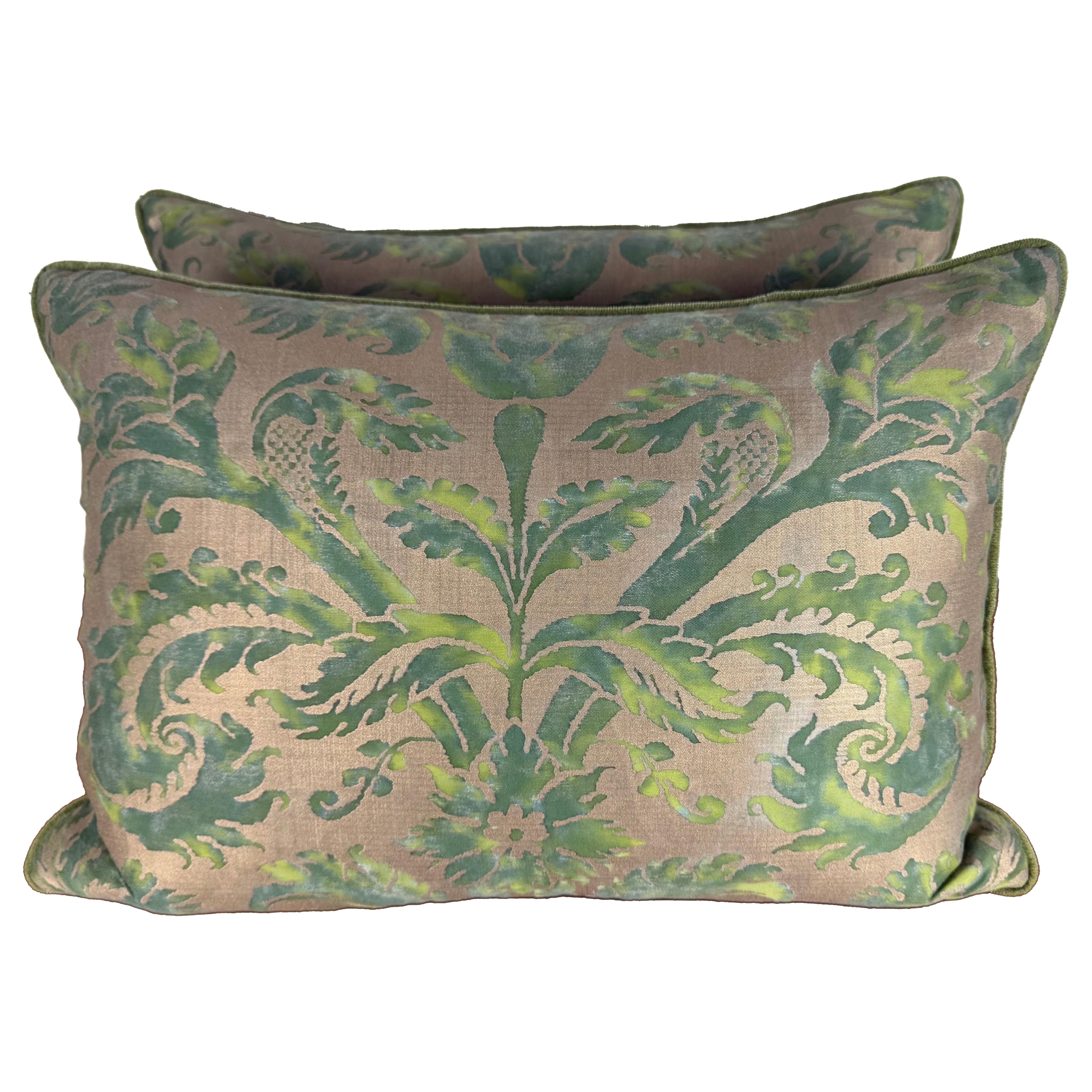 Coppia di autentici cuscini "Caravaggio" di Fortuny