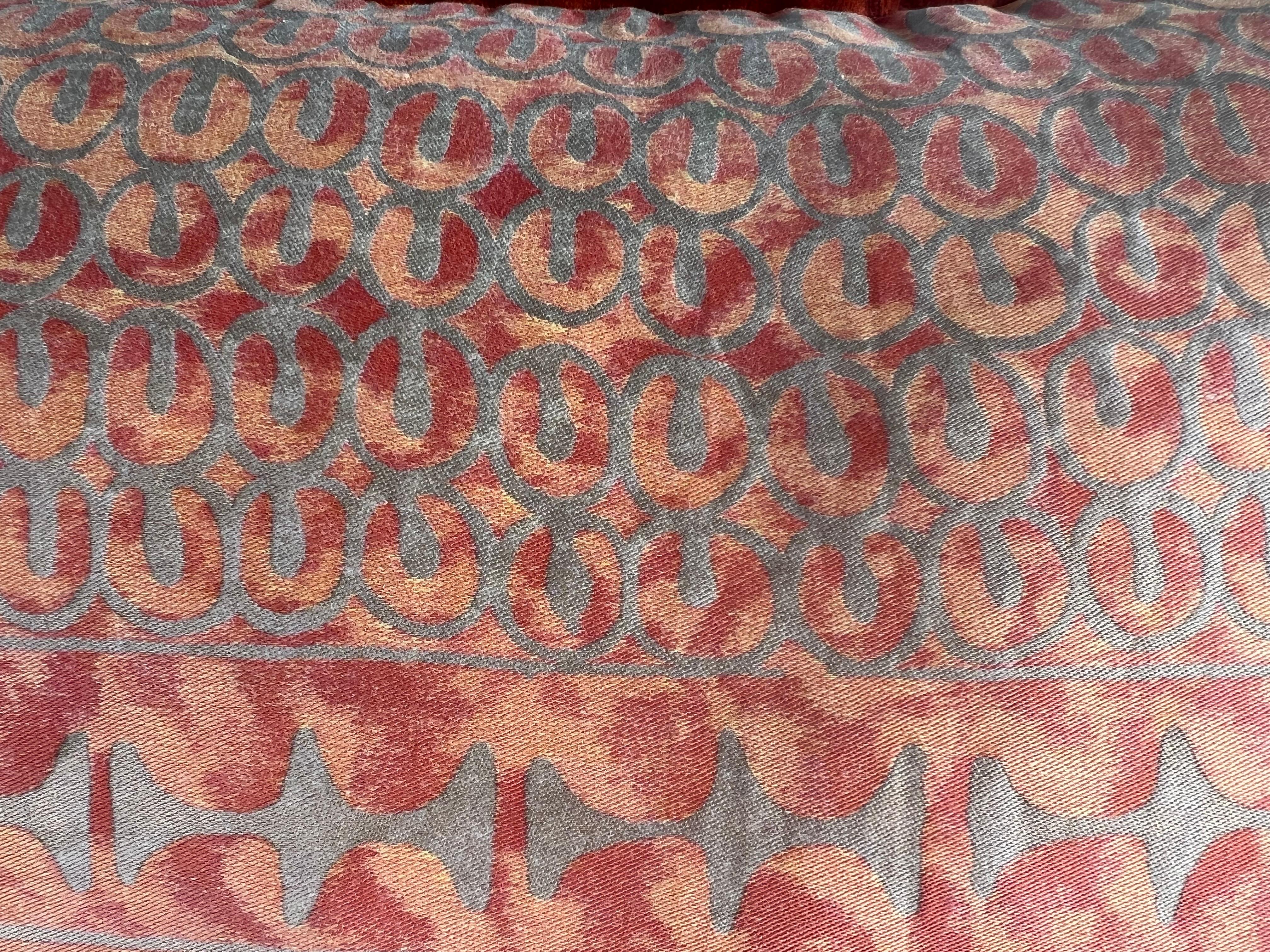 20th Century Pair of Authentic Fortuny Textile Pillows