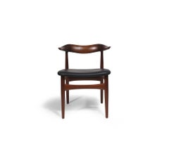 Pair of Authentic Kurt Færch for Slagelse Teak Horn Chairs, 1958, Restored