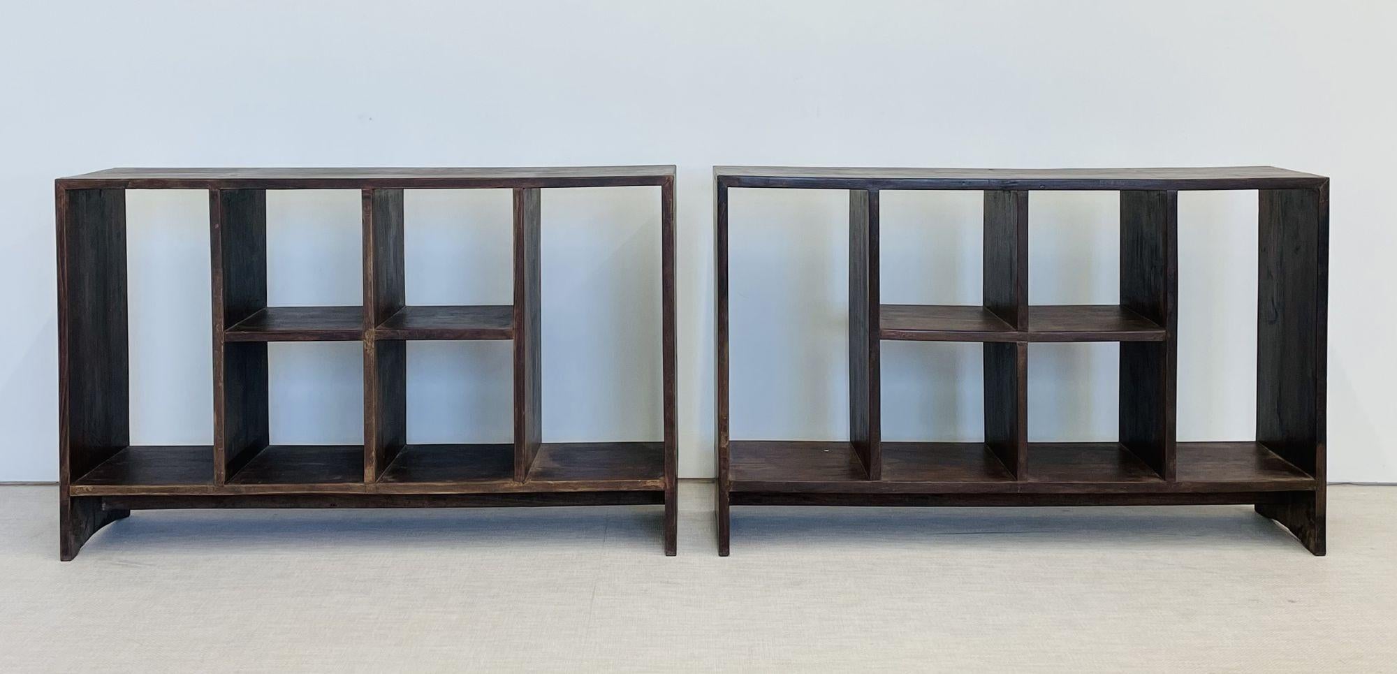 Indian Pair of Authentic Pierre Jeanneret Bookcases / Shelving Unit, Mid-Century Modern