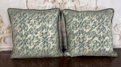 Pair Of Authentic Venetian Oneiroi Patterned Fortuny Pillows