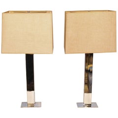 Pair of Authentic Vintage George Kovacs Skyscraper Table Lamps