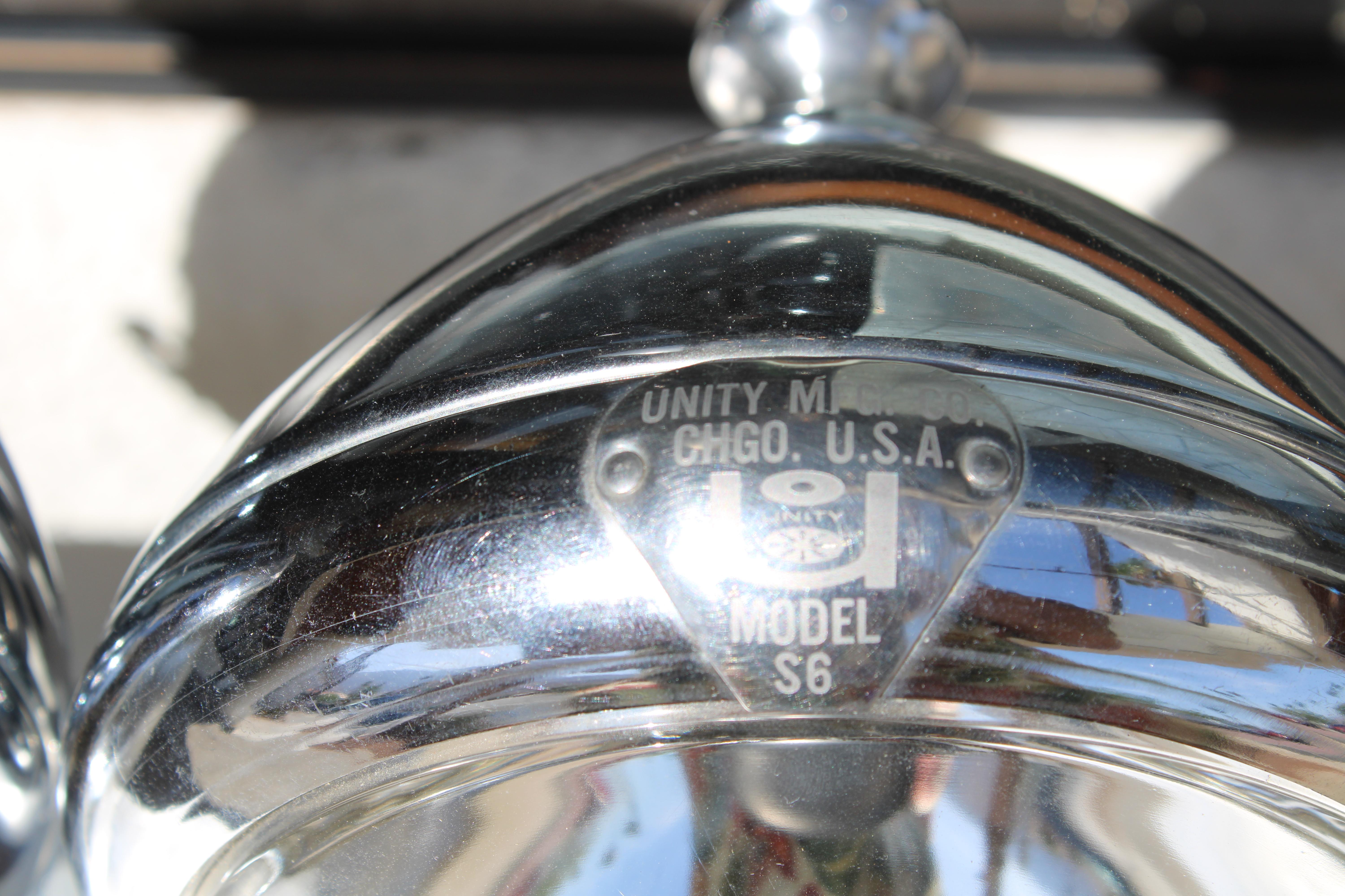 American Pair of Automobile Style Spotlights by Unity Manufacturing of Chicago IL For Sale