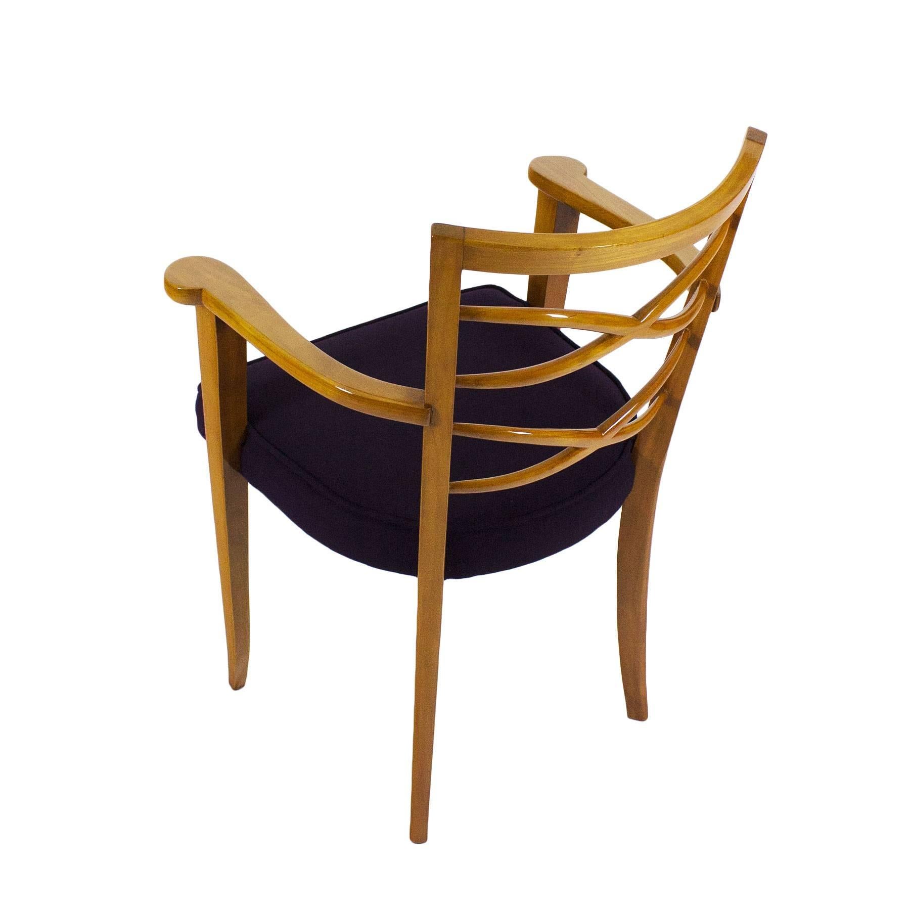 Milieu du XXe siècle Paire de fauteuils auxiliaires ou de bureau, attribués à De Coene Frères - Belgique, années 1940 en vente