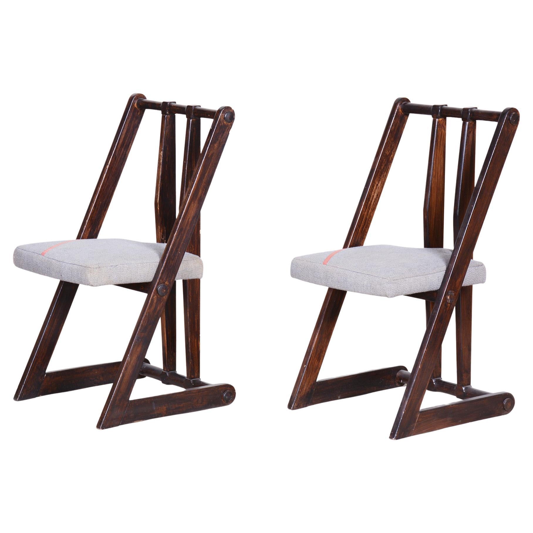 Ein Paar Avantgarde-Sessel, hergestellt in Tschechien in den 1940er Jahren. Original, nicht restauriert