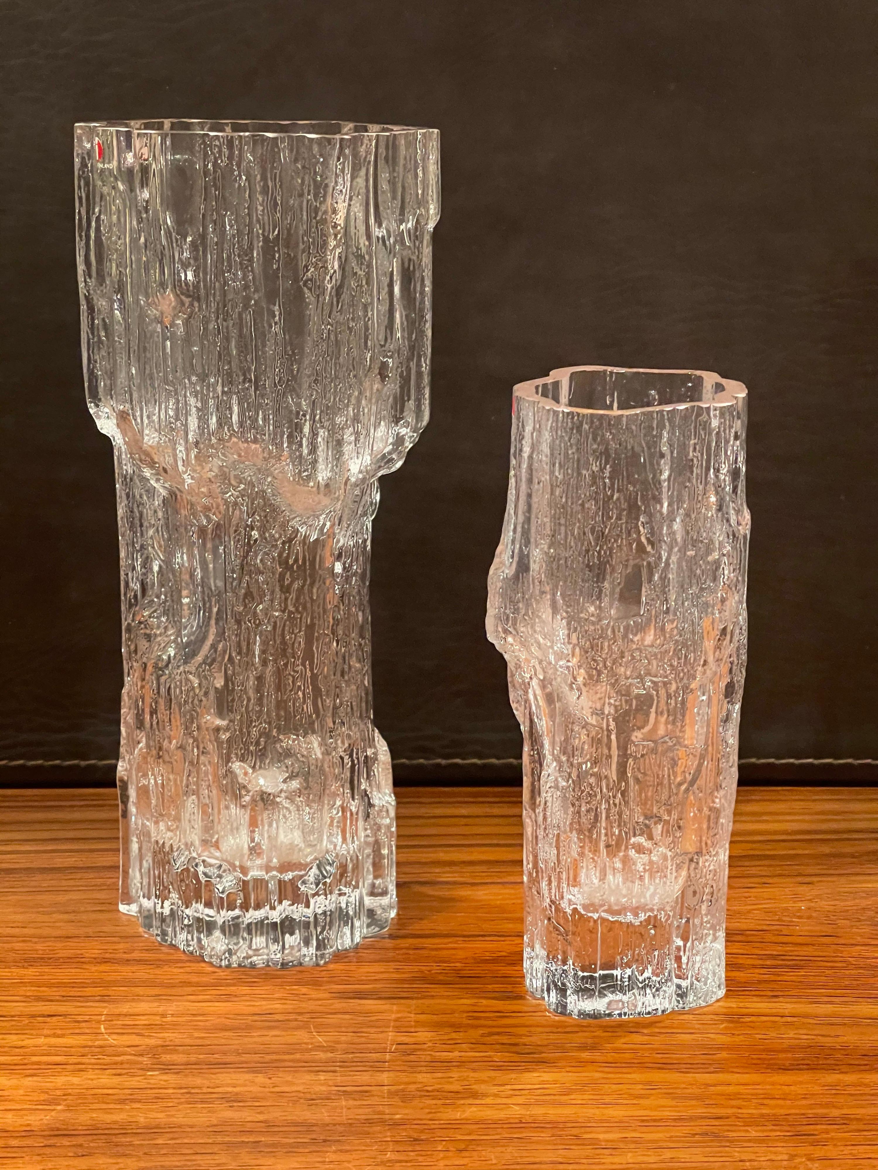 Ein Paar Eisglasvasen „Avena“ von Tapio Wirkkala für Iittala aus Finnland im Zustand „Gut“ im Angebot in San Diego, CA