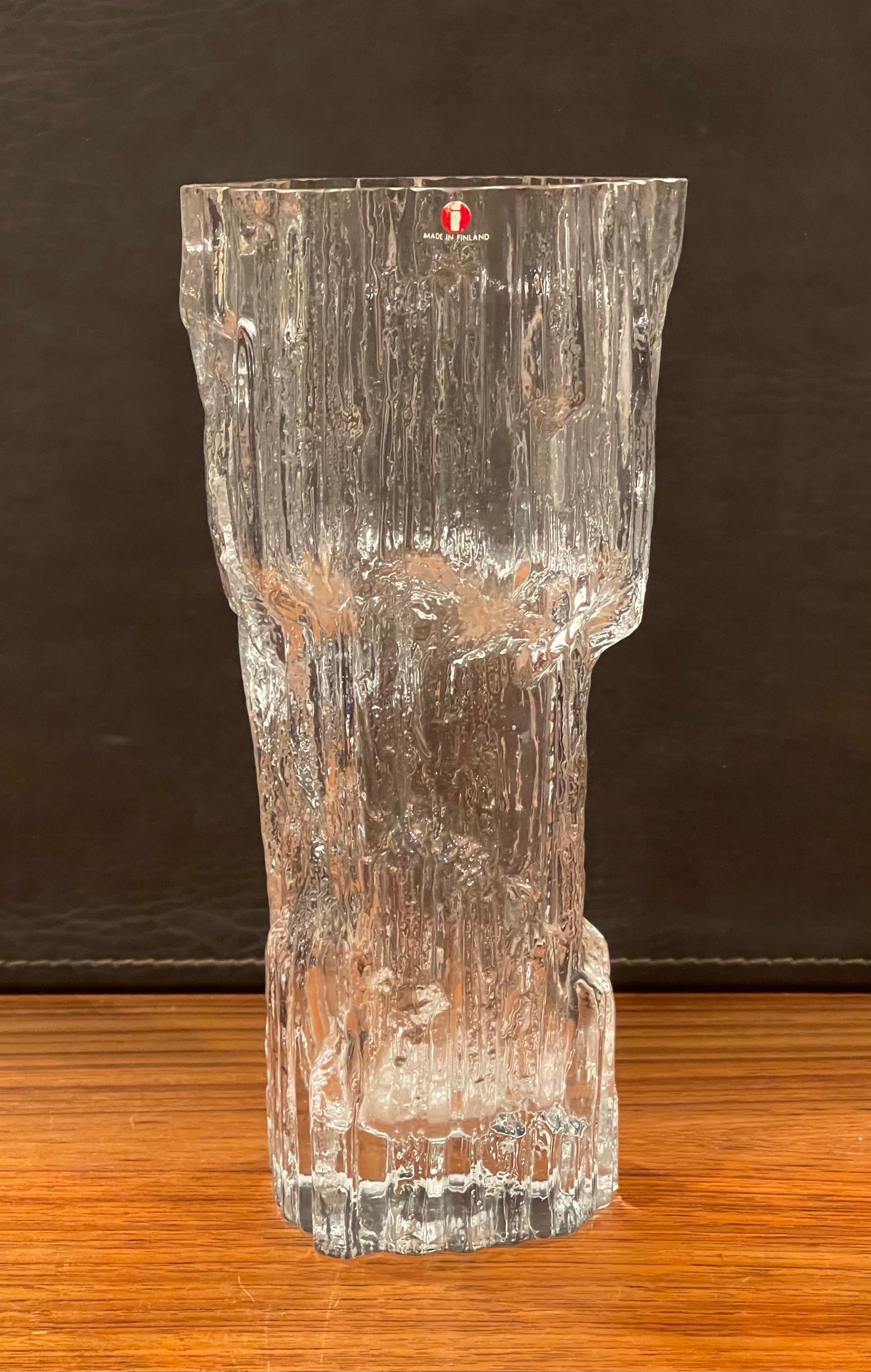 Ein Paar Eisglasvasen „Avena“ von Tapio Wirkkala für Iittala aus Finnland (Glas) im Angebot
