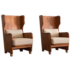 Pair of Axel Einar Hjorth Easy Chairs, Nordiske Kompaniet, 1930s