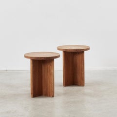 Pair of Axel Einar Hjorth oak side tables - Sweden, 1930s