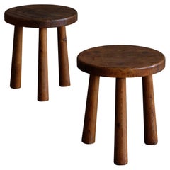 Pair of Axel-Einar Hjorth "Skoga" Stools / Side Tables by Nk, Sweden, 1930s