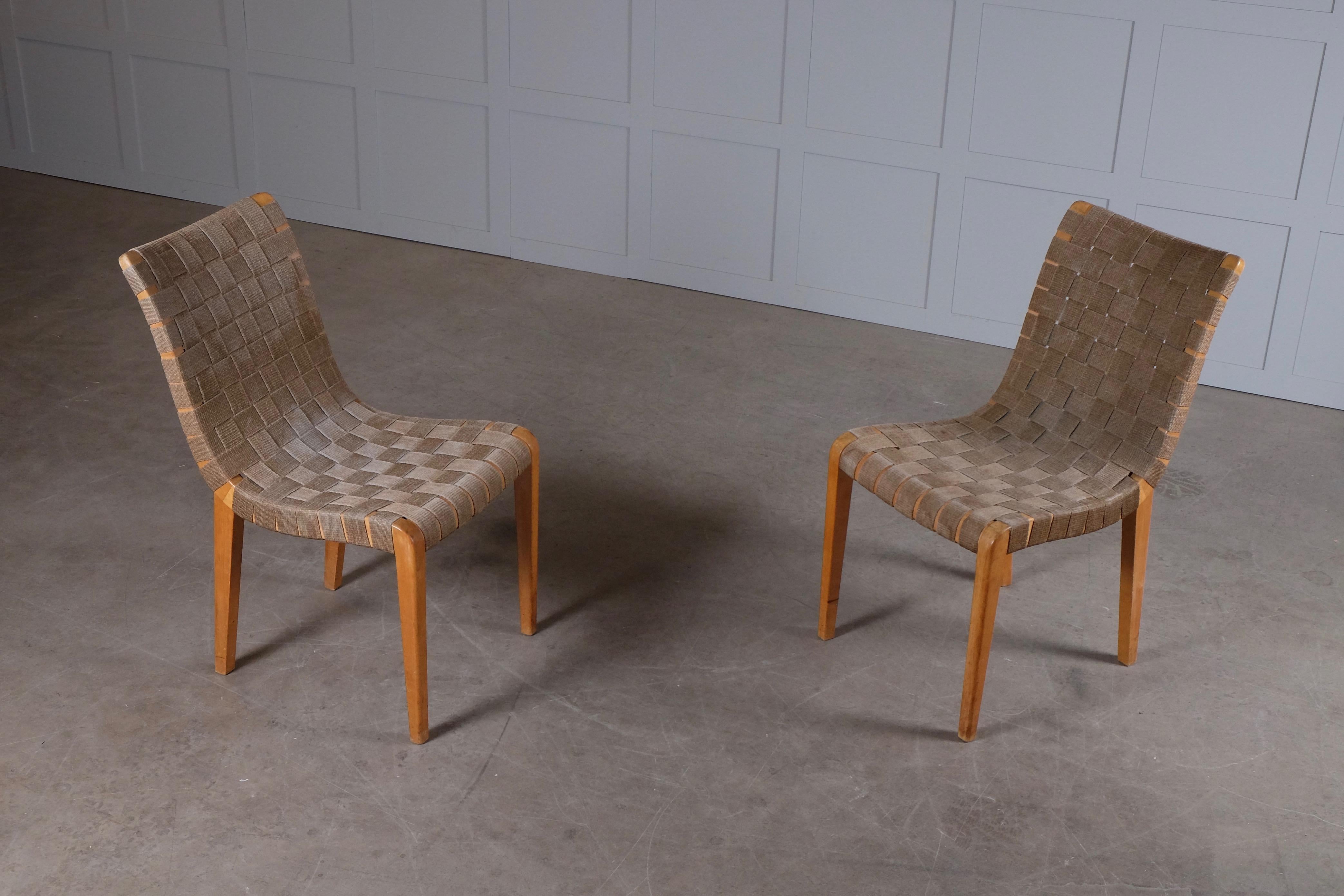 Pair of Axel Larsson Chairs by Bodafors, 1940s For Sale 1