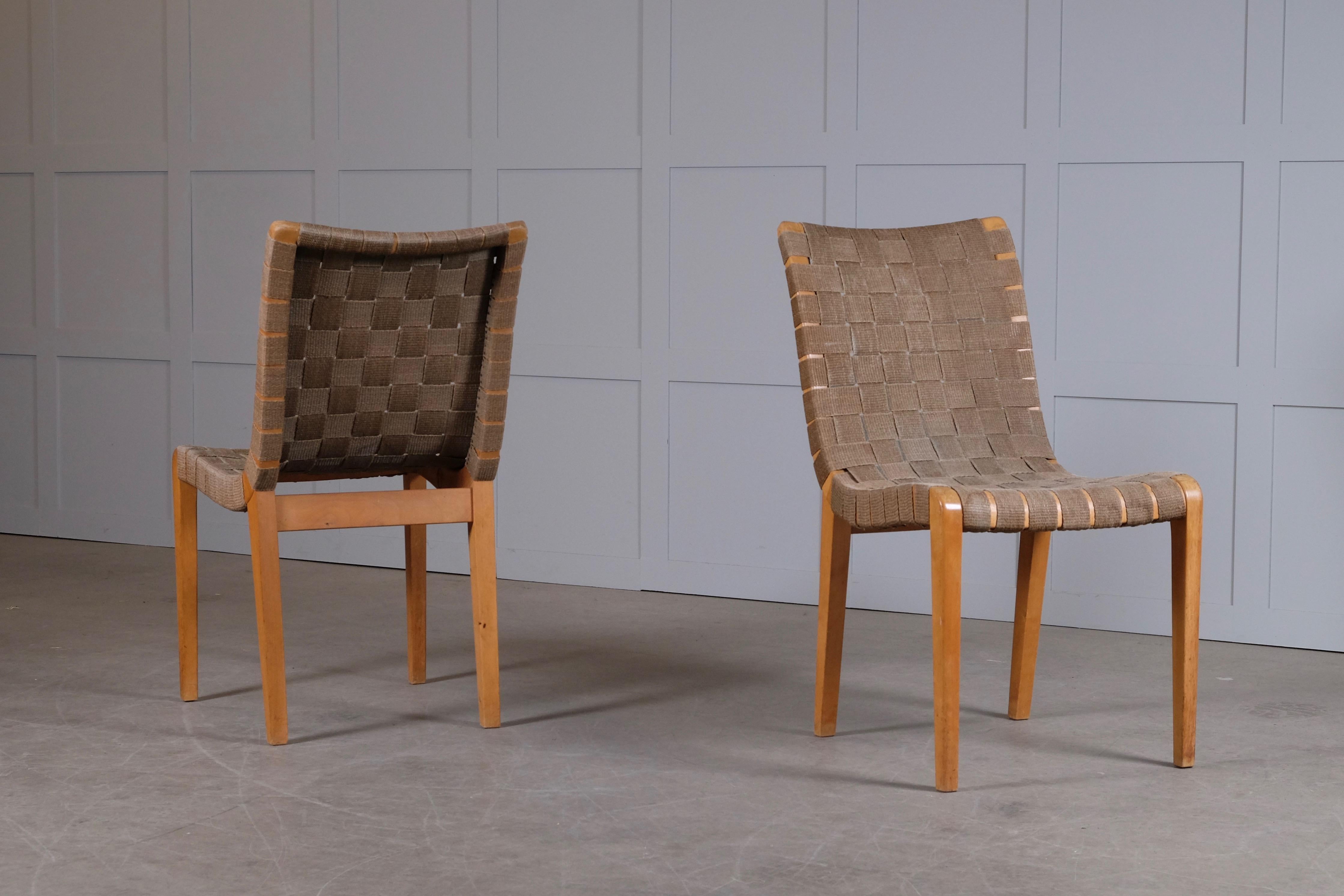 Mid-20th Century Pair of Axel Larsson Chairs by Bodafors, 1940s For Sale