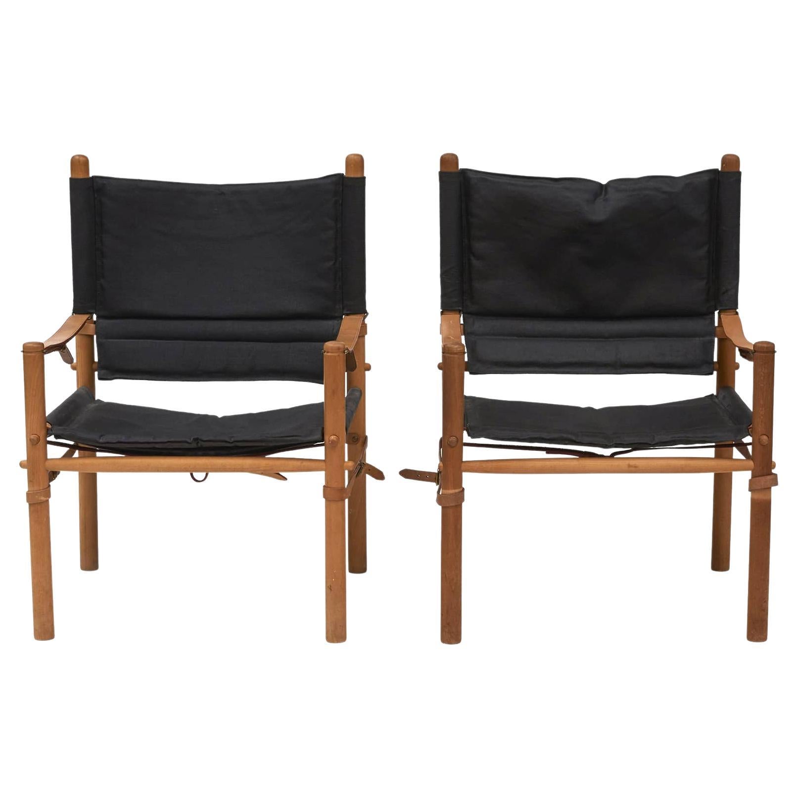 Pair of Axel Thygesen Oasis Safari Chairs for Interna, Denmark, 1960's
