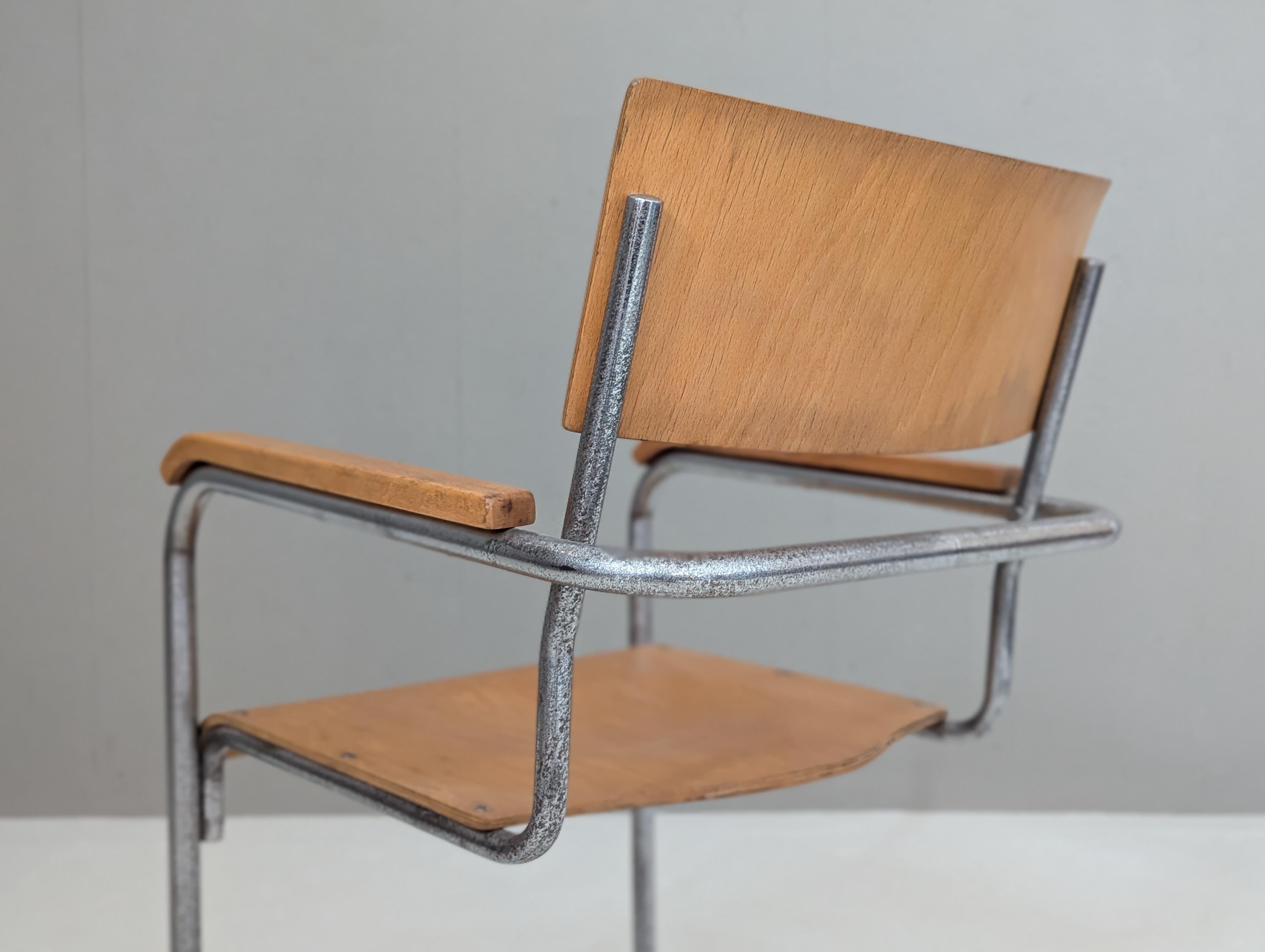 Pareja de sillones B 34 de Marcel Breuer para Samal & co. Años 30 en venta 4