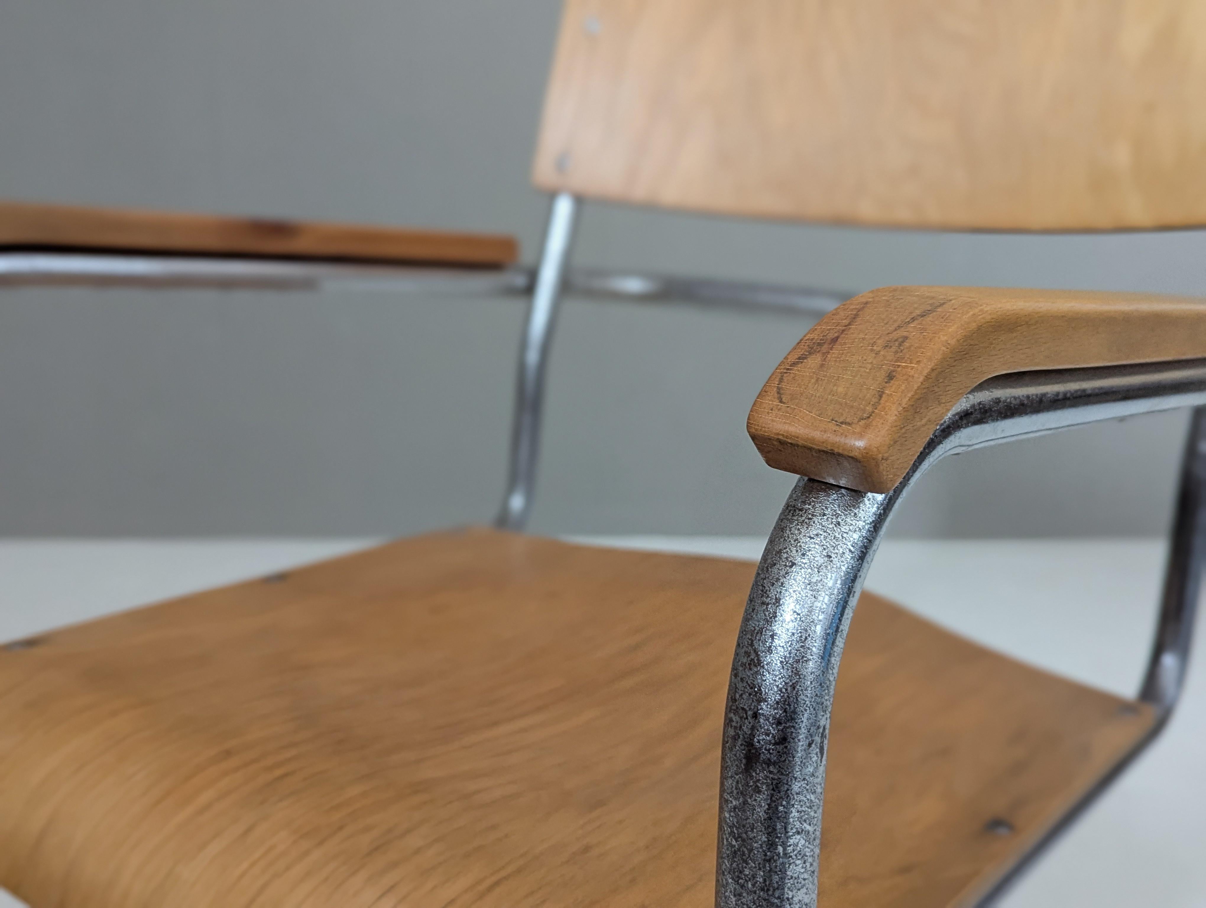 Pareja de sillones B 34 de Marcel Breuer para Samal & co. Años 30 en venta 6