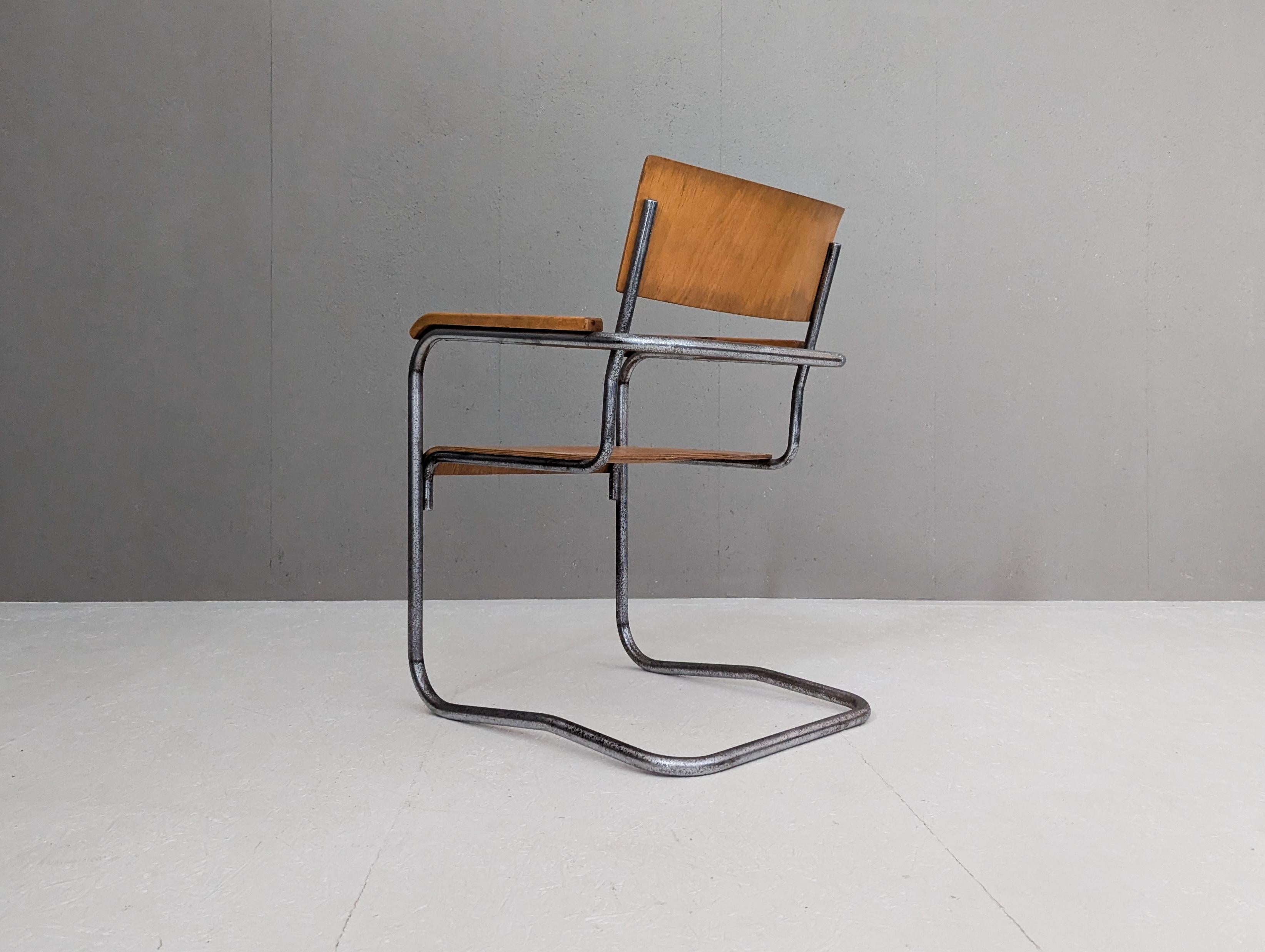 Pareja de sillones B 34 de Marcel Breuer para Samal & co. Años 30 en venta 1