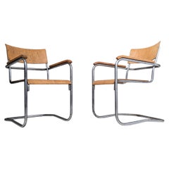 Pair of B 34 armchairs by Marcel Breuer for Samal & co. 1930s