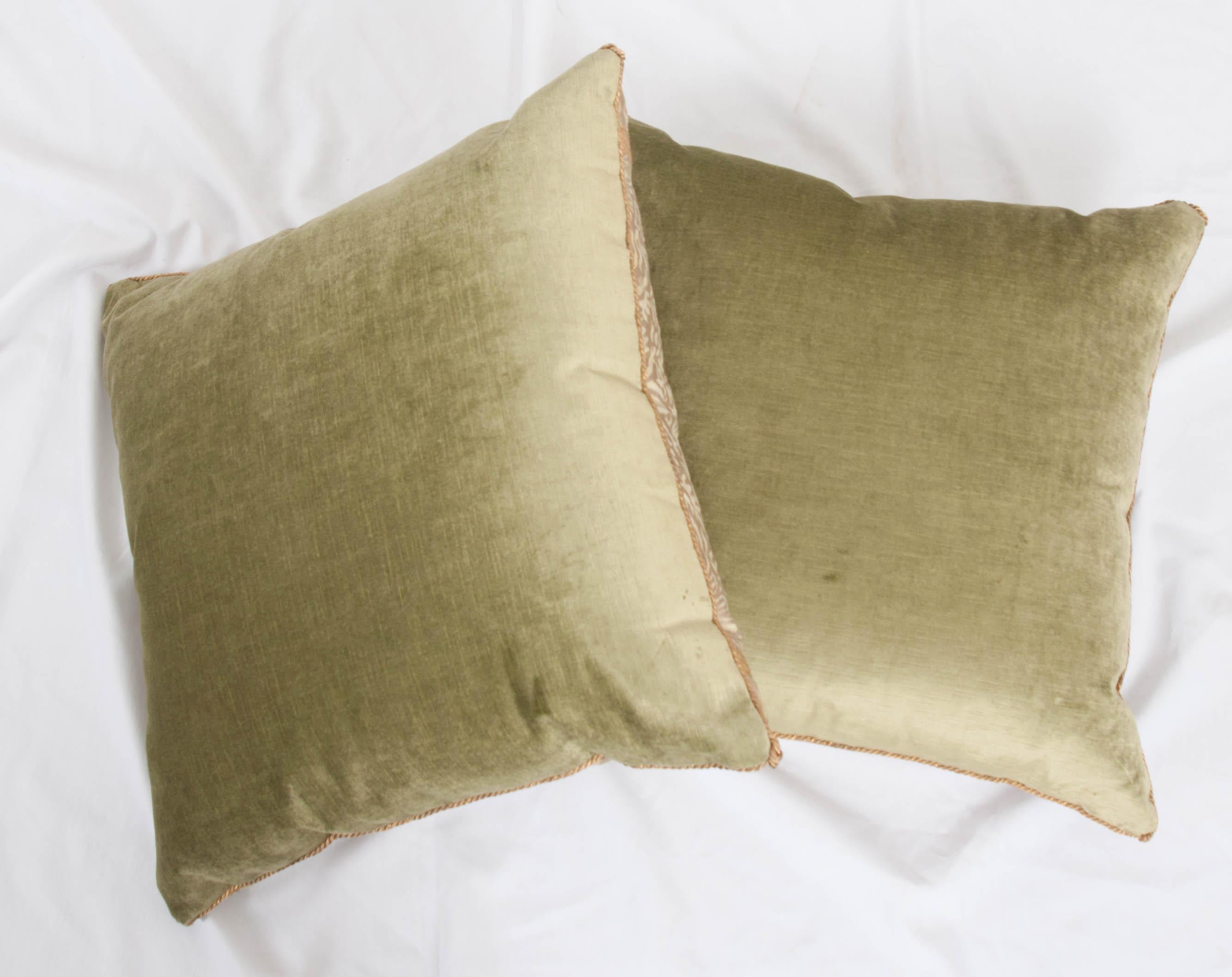 20th Century Pair of B. Viz Design Antique Fortuny Pillows