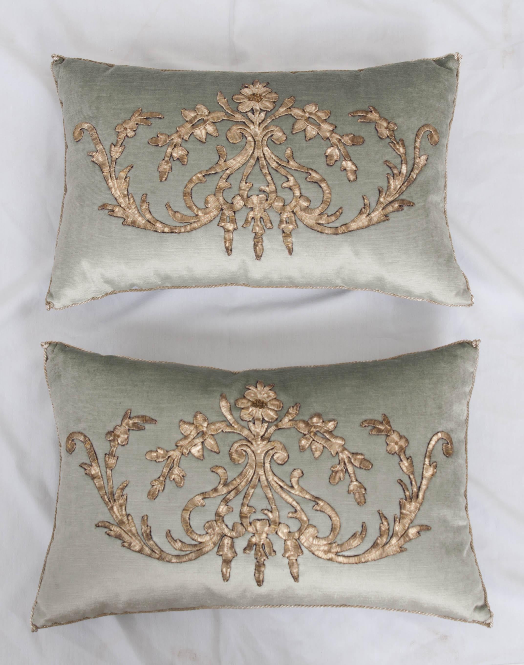 Turkish Pair of B. Viz Design Antique Textile Pillow