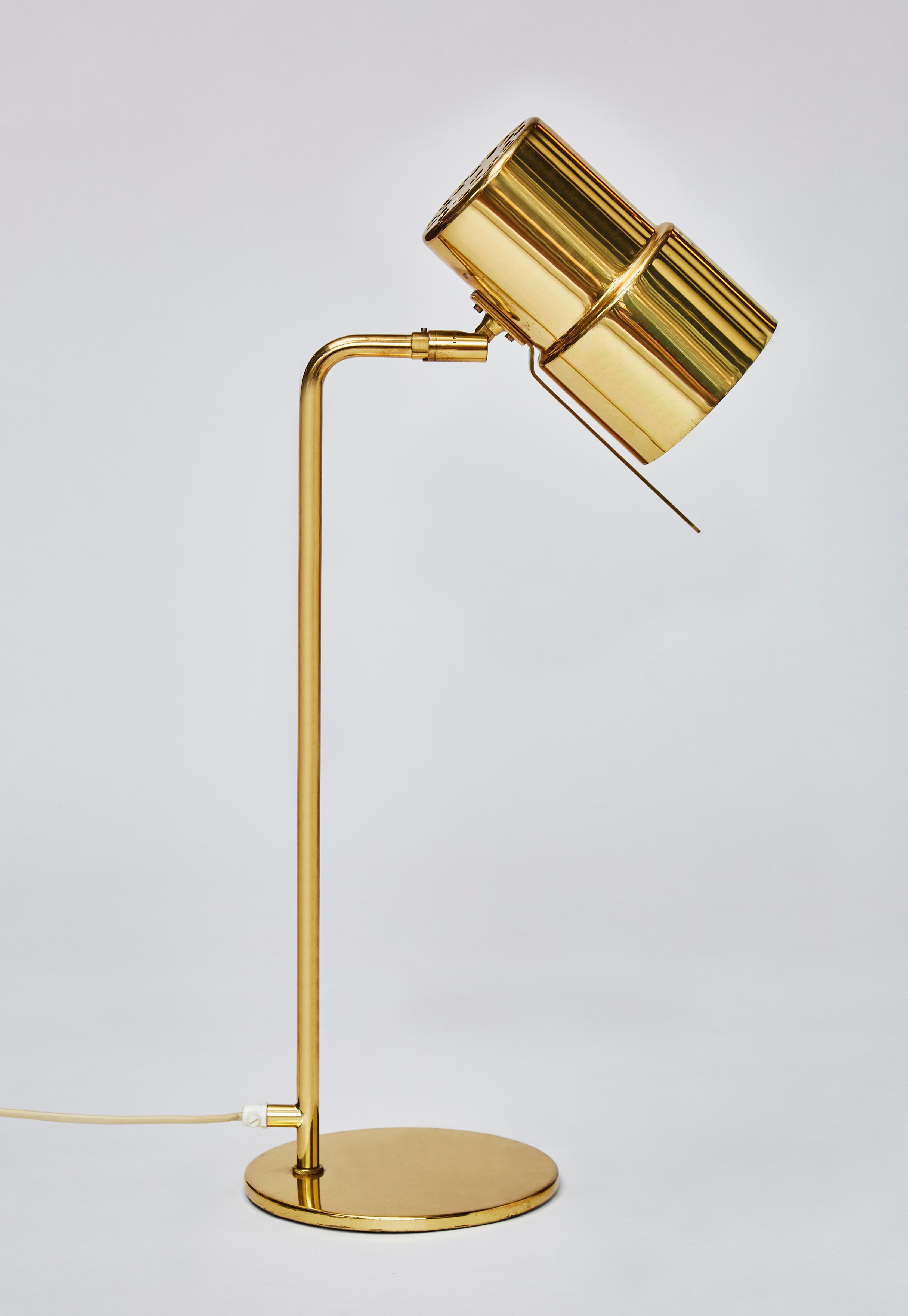 Pair of B195/2 Brass Table Lamps by Hans Agne Jakobsson In Good Condition In Saint-Ouen, IDF