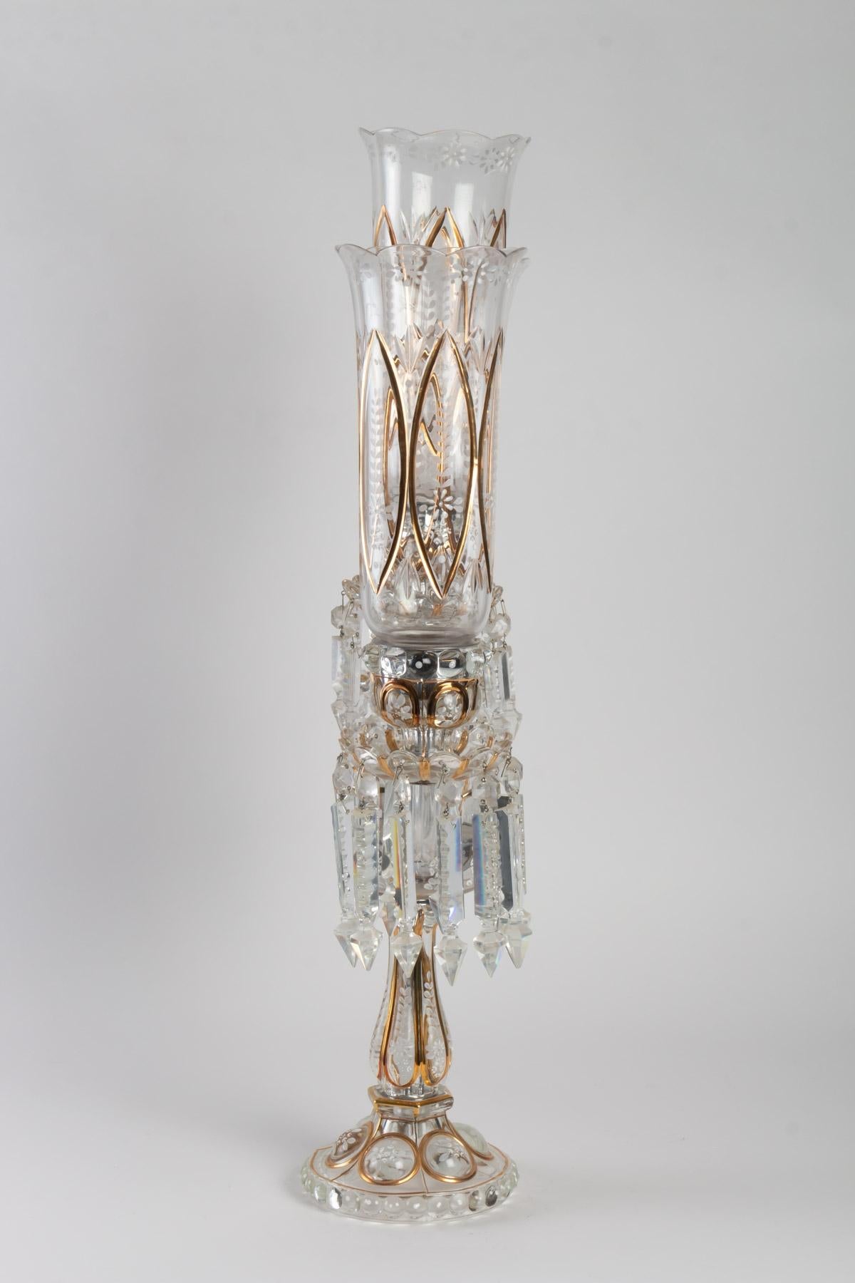 Pair of Baccarat Candelabra with Three Arms 3