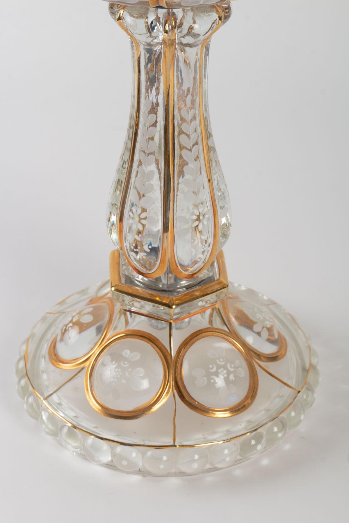 Pair of Baccarat Candelabra with Three Arms 10