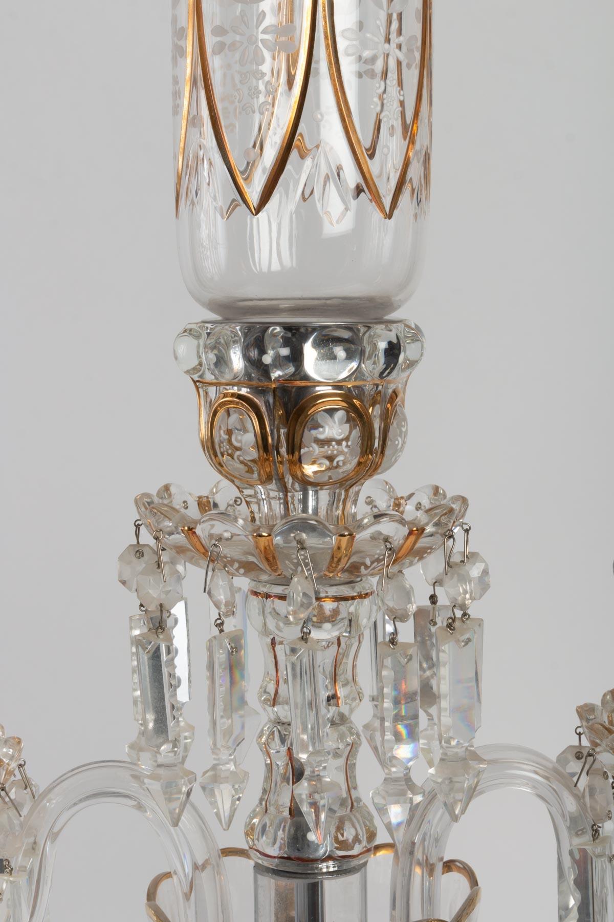 Napoleon III Pair of Baccarat Candelabra with Three Arms