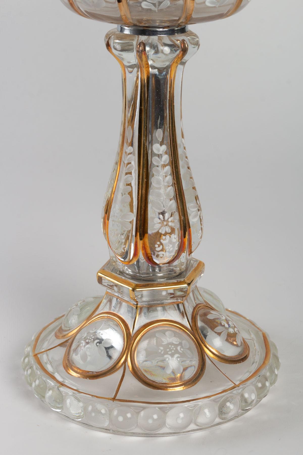 Pair of Baccarat Candelabra with Three Arms In Good Condition In Saint-Ouen, FR