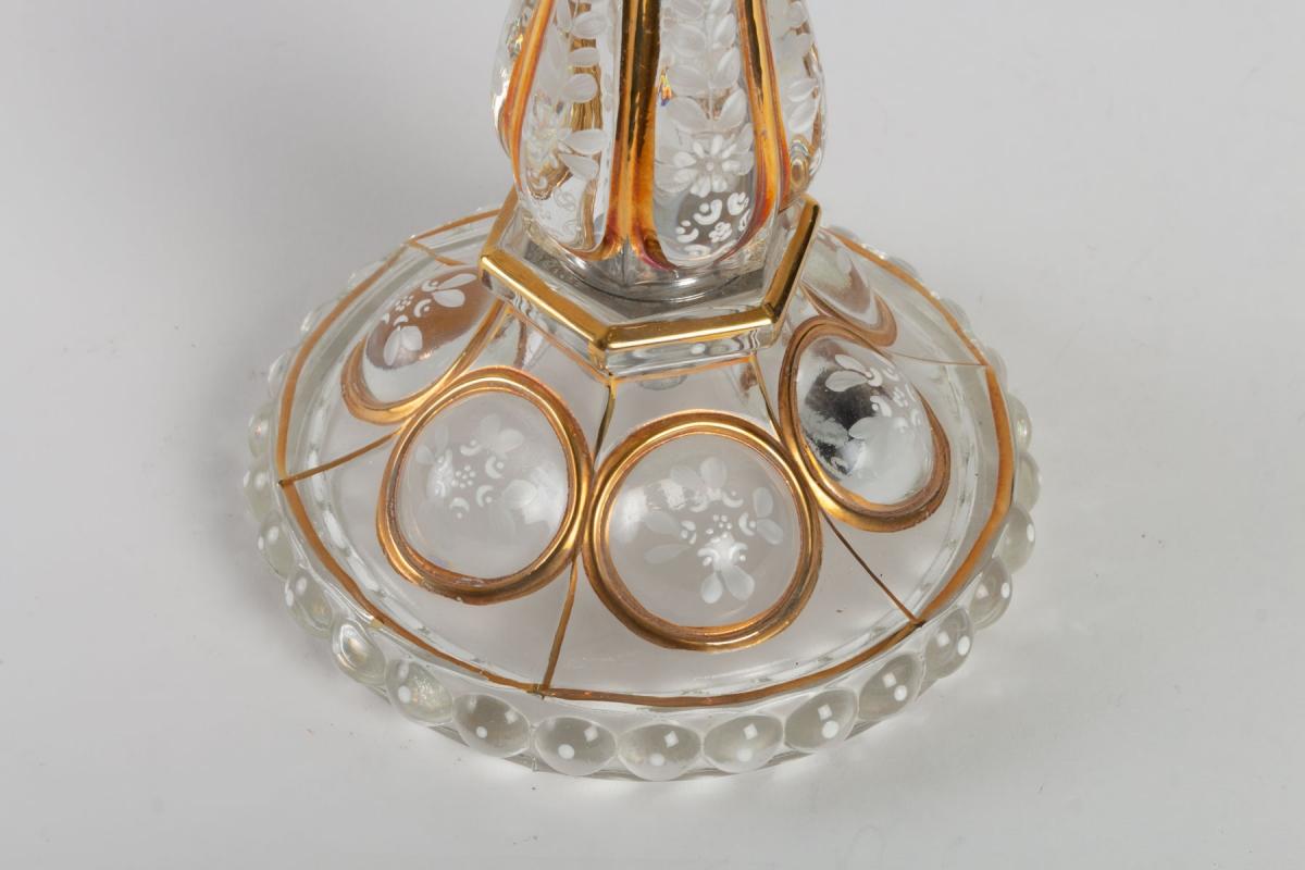 Pair of Baccarat Candelabra with Three Arms 1