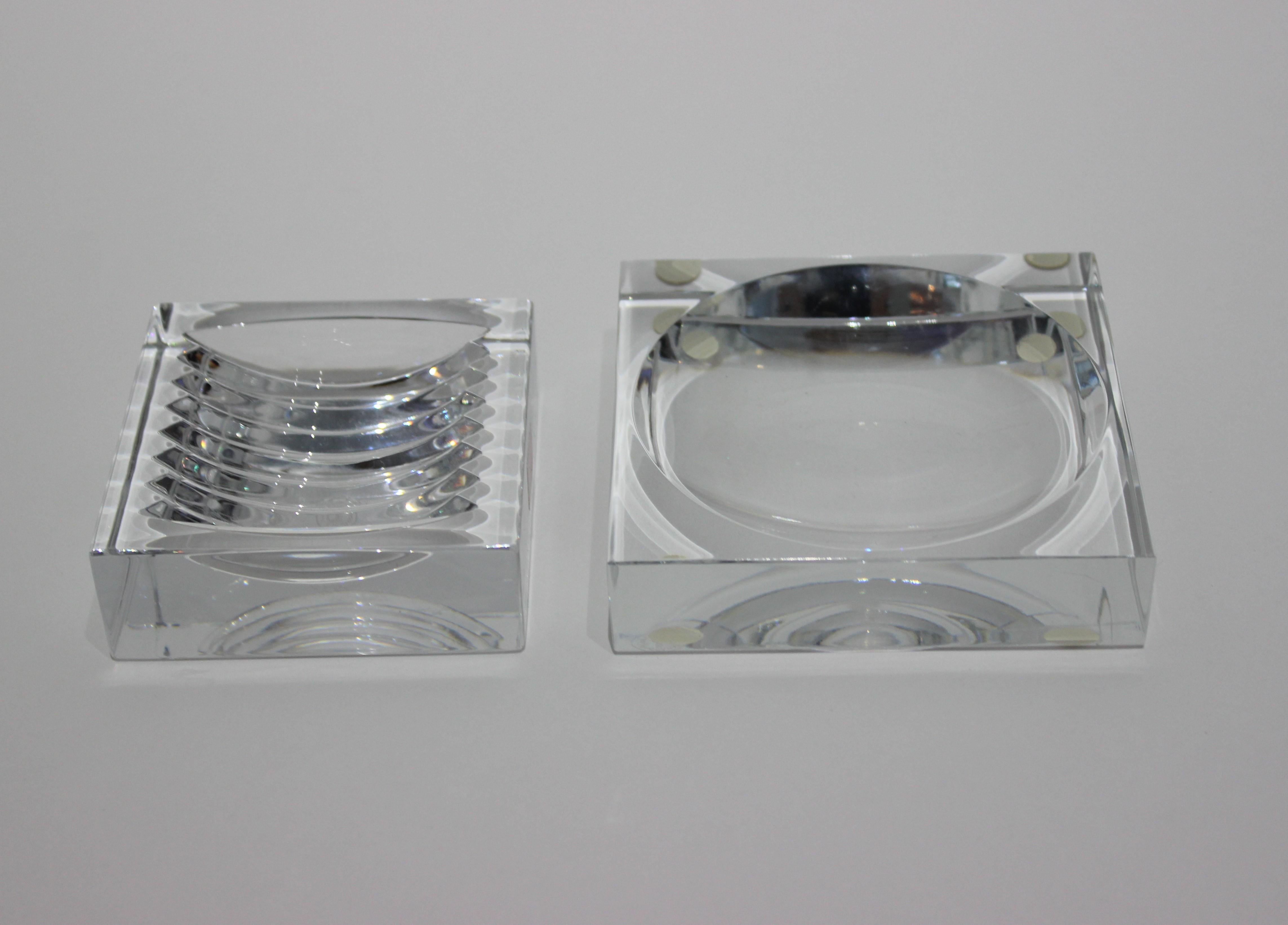 20th Century Pair of Baccarat Catchall Dishes