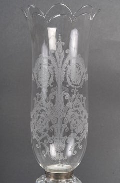 Pair of Baccarat Crystal Candelabras, 20th Century.