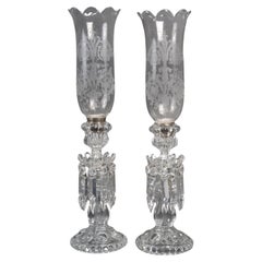 Antique Pair of Baccarat Crystal Candelabras, 20th Century.