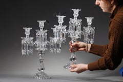 Pair of Baccarat Crystal Candelabra