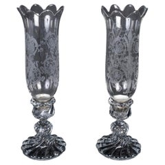 Paar Baccarat-Kristall-Kerzenhalter, frühes 20. Jahrhundert, Napoleon III.-Stil.-Stil.