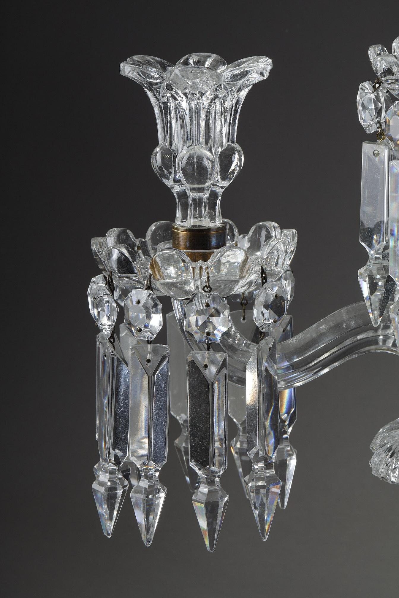 Pair of Baccarat Crystal Candleholders 10