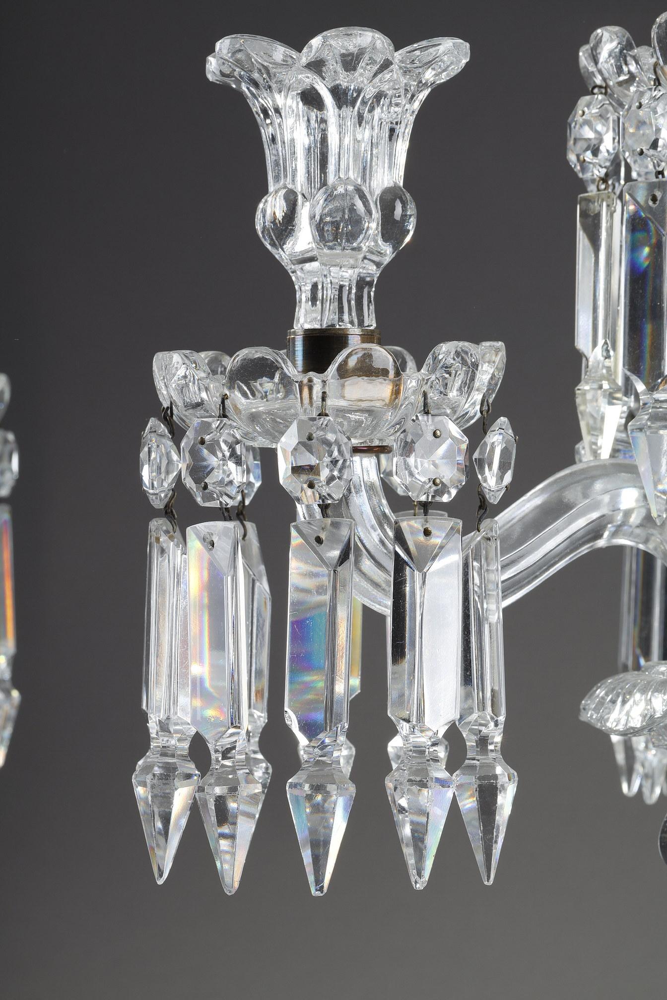 Pair of Baccarat Crystal Candleholders 13