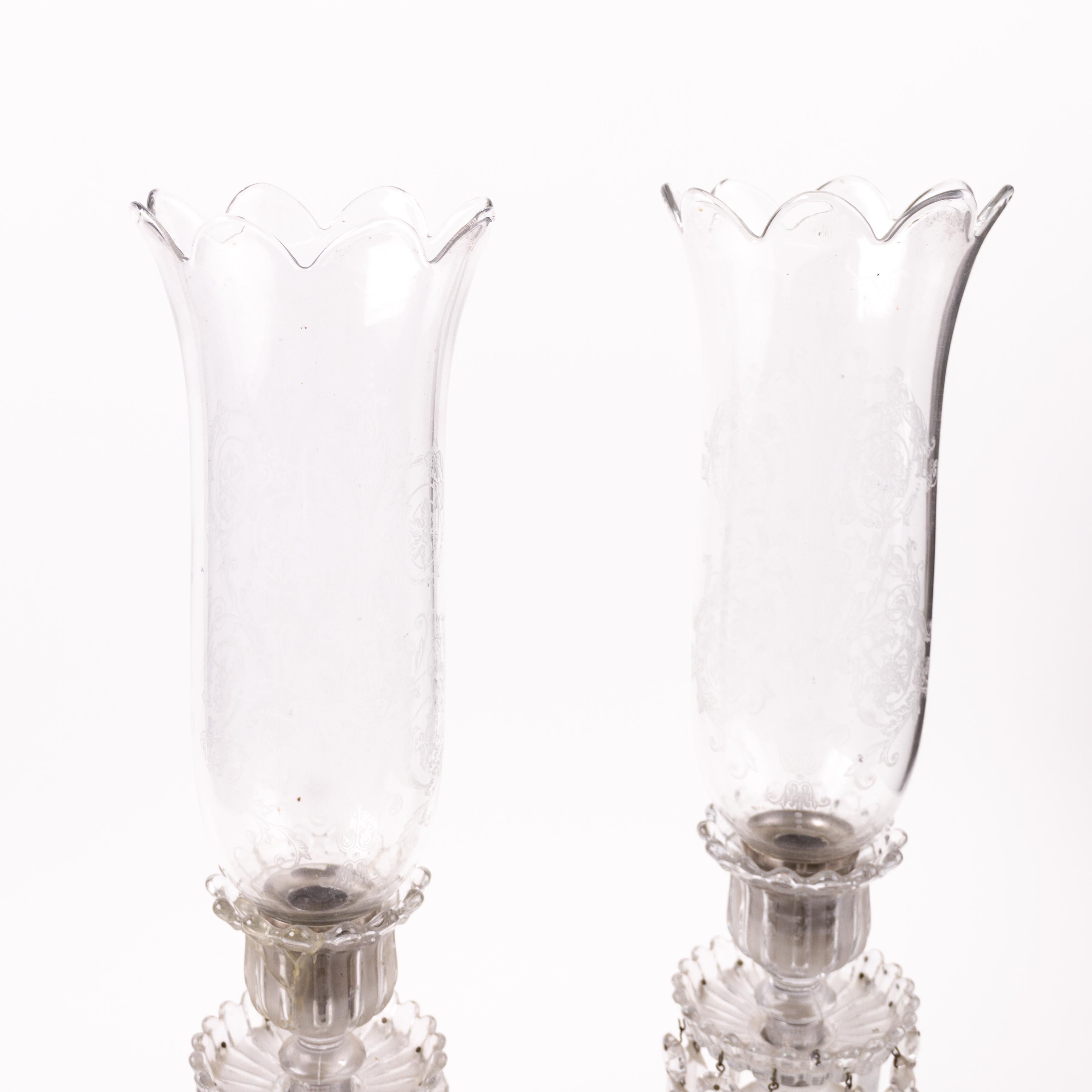 Pair of Baccarat Crystal Dolphin Candle Holders Early 20th Century For Sale 1