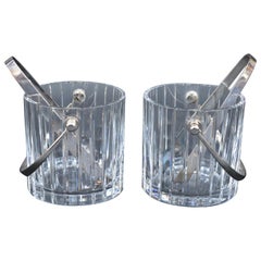 Pair of Baccarat Crystal Ice Buckets 