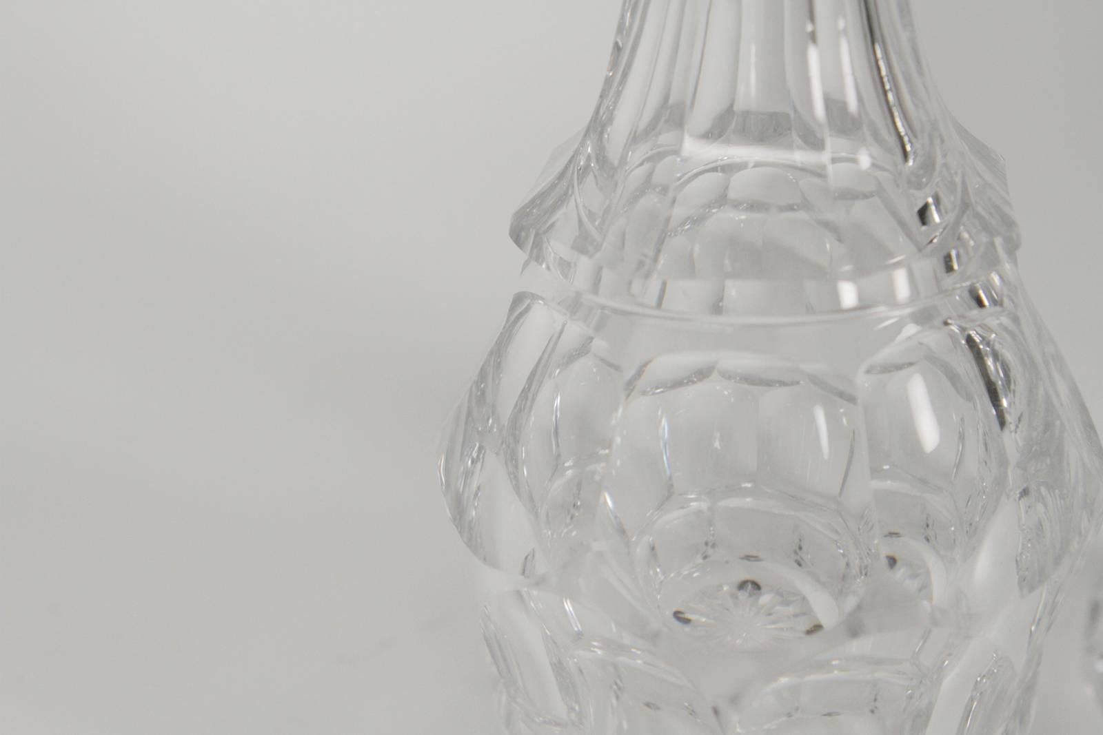 Pair of Baccarat Crystal Liquor Decanters In Excellent Condition In Lambertville, NJ