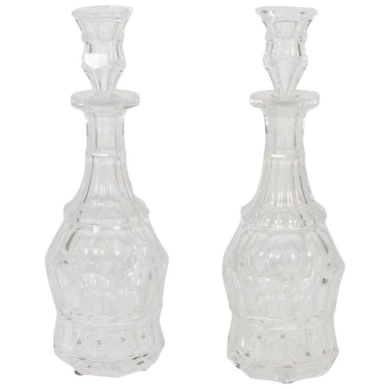 Pair of Baccarat Crystal Liquor Decanters